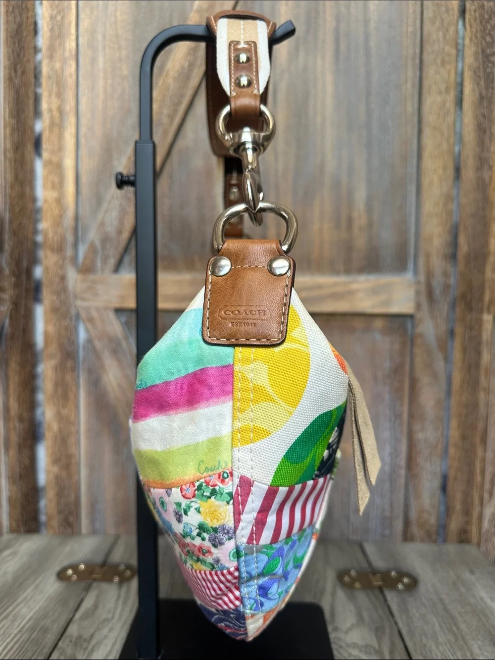 Coach Vintage Y2K Hamptons Hobo Patchwork Shoulder Bag Two Hangtags  Style 10441